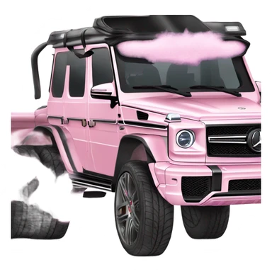 whole view Mercedes-Benz G63 AMG light pink sticker