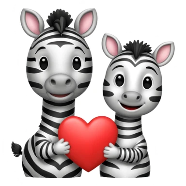 Zebra holding an i love you sign sticker