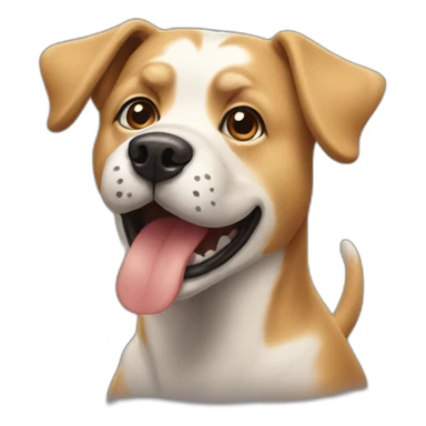 dog-sticking-dog sticker