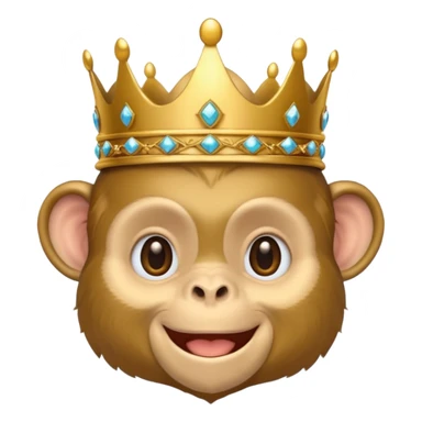 monkey with crown  sticker