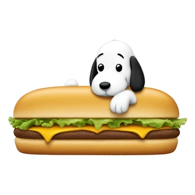 Snoopy eating McDonald’s  sticker