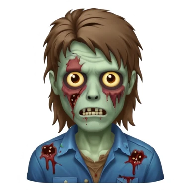 Zombie mullet sticker