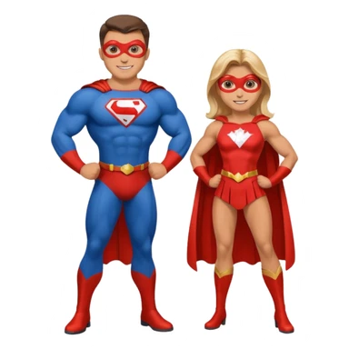 Superhero couple  sticker