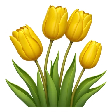 Yellow tulips sticker
