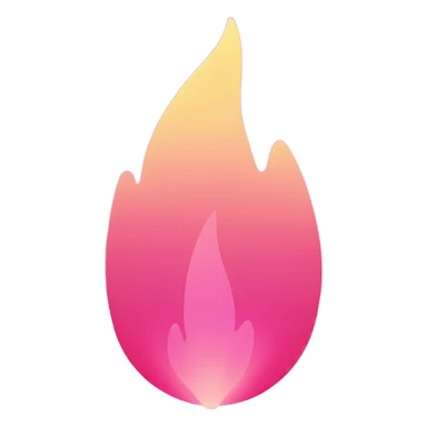 Pink ombre flame iOS 18 emoji sticker