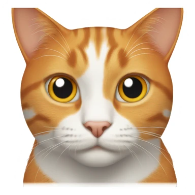 Orange cat with white spot on face sticker