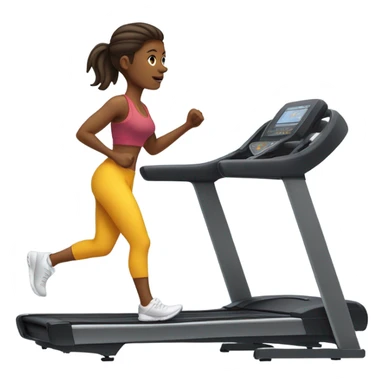 Lady walking on treadmill sticker
