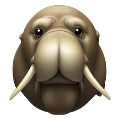 walrus-head-two tusks sticker
