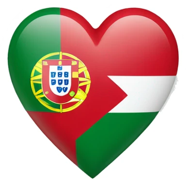 Heart but portugal flag sticker