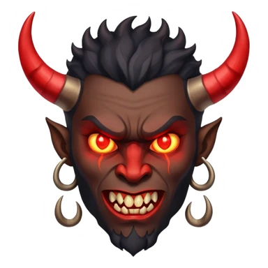 Scary demon black man sticker