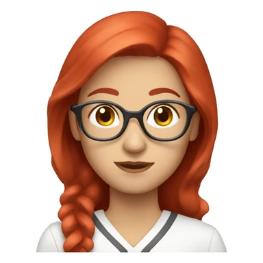 Vision therapist woman red hair sticker