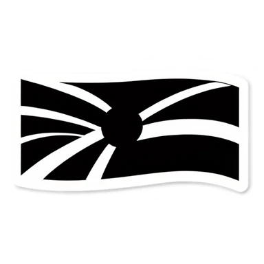 Flag black and white sticker
