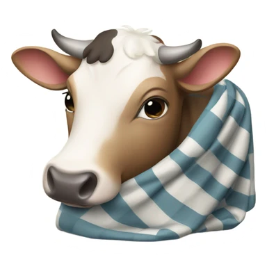 cow with a blanket sticker