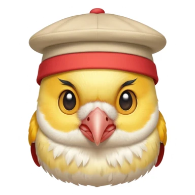 a cute cockatiel with a cute hat   sticker