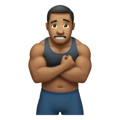  Man  crying tears with dumbells  sticker