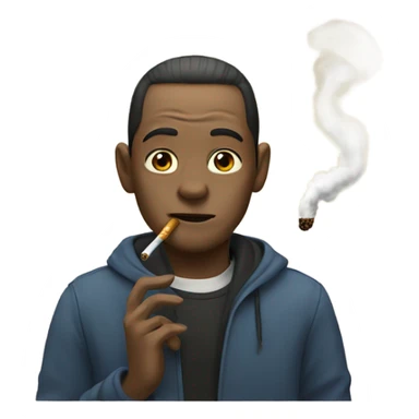 MOYAI smoking a cigarette  sticker