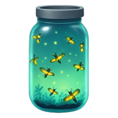 fireflies in a jar sticker