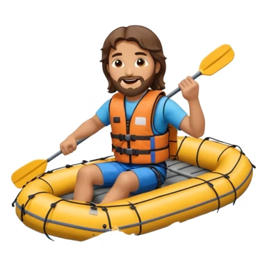 Jesus Christ white water rafting  sticker