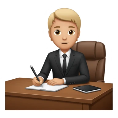 good working office man sticker