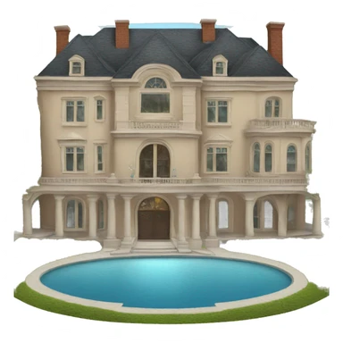giant mansion with everything in the world sticker