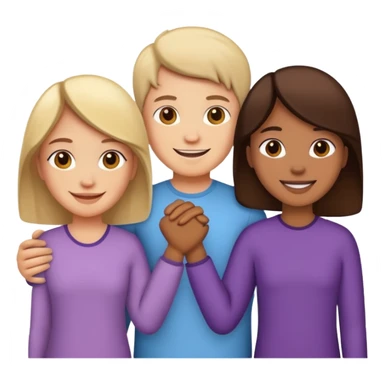 group holding hands sticker