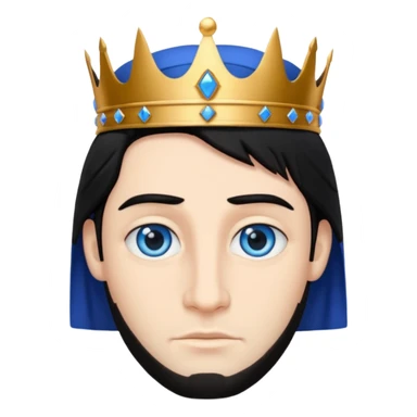 King Solomon with blue eyes, black hair sticker