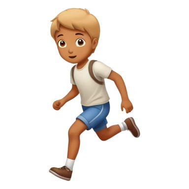 child chasing butterflies sticker