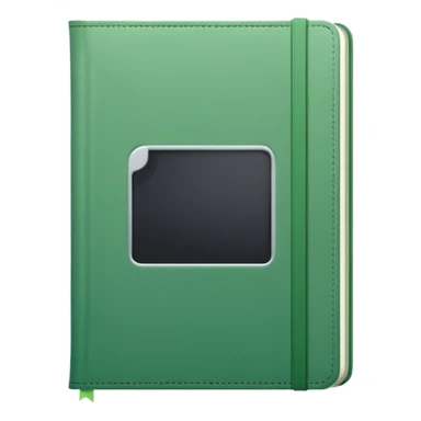 Aesthetic green note journal book plain sticker