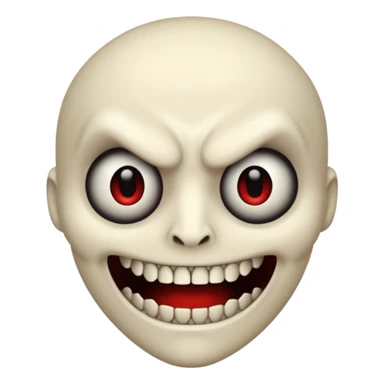 Scary face sticker
