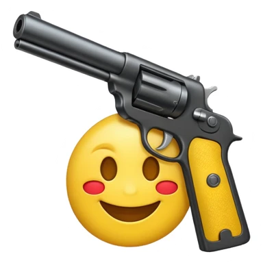 Smile emoji with a gun sticker