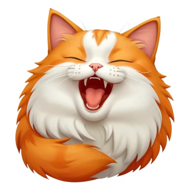 sleepy cat yawning sticker