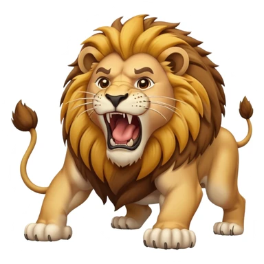Lion roaring at other animals  sticker