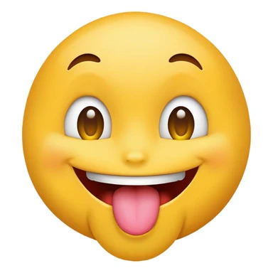 A mix of 😛 and 🙂‍↔️ sticker