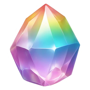 glossy Pastel iridescent rainbow crystal sticker