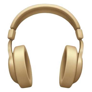 beige headphones sticker