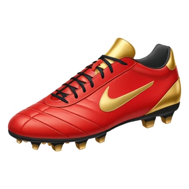 soccer cleats red and gold sticker
