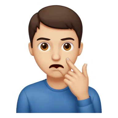 Biting fingernails sticker