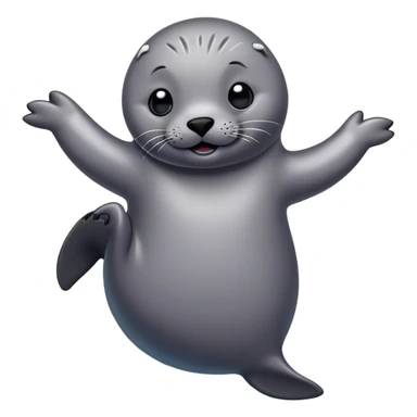 A seal grooves to the beat, dancing joyfully on the ice with flips and twirls! sticker