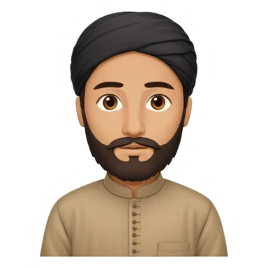 Pashtun man with beard and shalwar kameez sticker