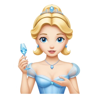cinderella holding slipper sticker