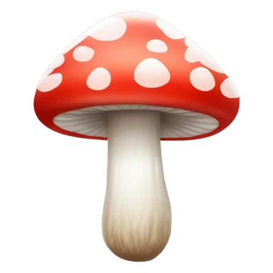 Crystal red and white mushroom  sticker