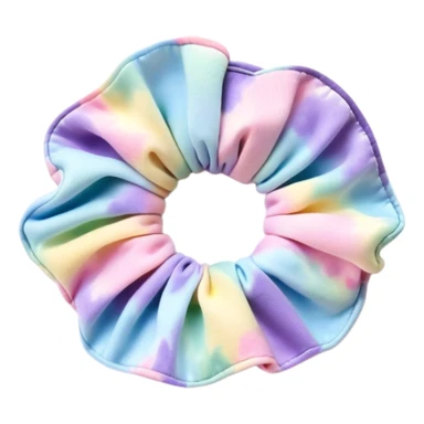 1990’s pastel tie dye scrunchie sticker