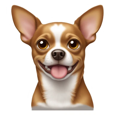 Brown chihuahua with white spot on the neck sticker