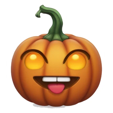 cute pumpkin, heart eyes sticker