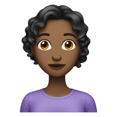 Long wavy purple black haired 20 year old women sticker