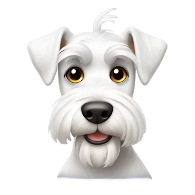 White schnauzer ￼ sticker