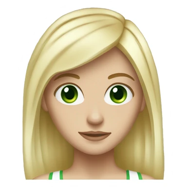 Blonde Hair White Girl with Green Eyes Gym sticker