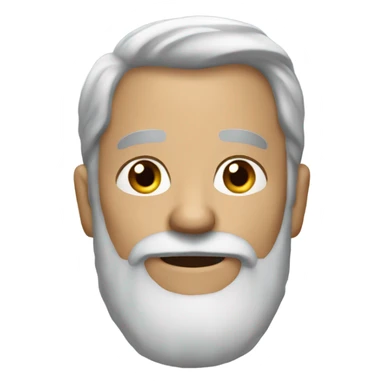 man with beard and grey hair  sticker