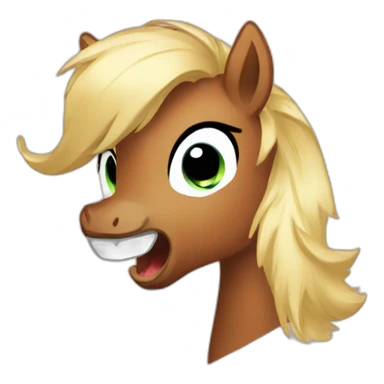 pony talking at the phone sticker