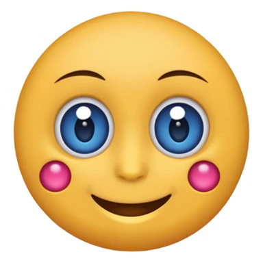 Un emoji myrtille avec des cils aux yeux sticker